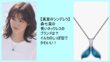 【真夏のシンデレラ】森七菜のクジラのネックレスのブランドは？しっぽ型でかわいい！