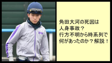 【特定】角田大河の死因は人身事故？行方不明から時系列で何があったのか？解説！